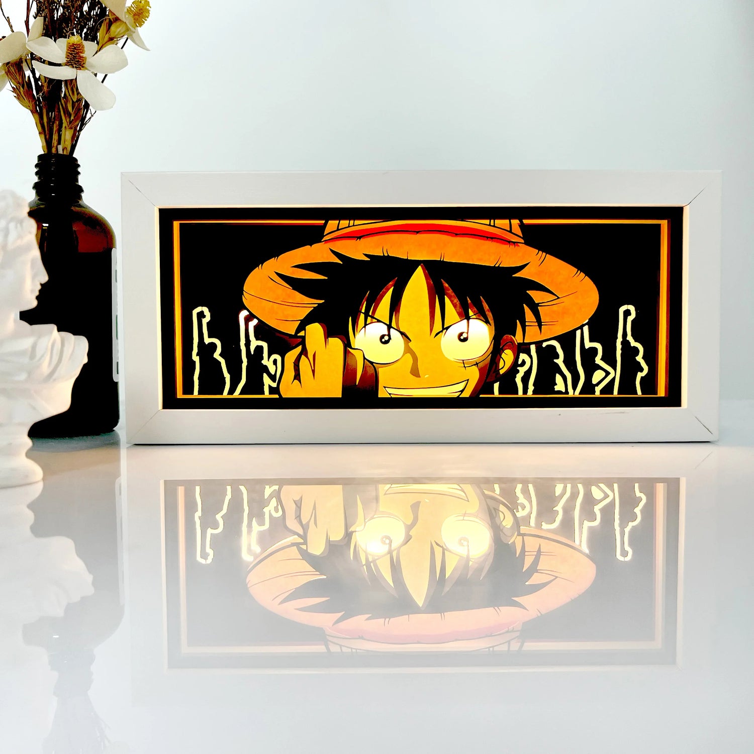 Clariom Anime Light Box – LED Shadow Art with Remote & Wooden Frame