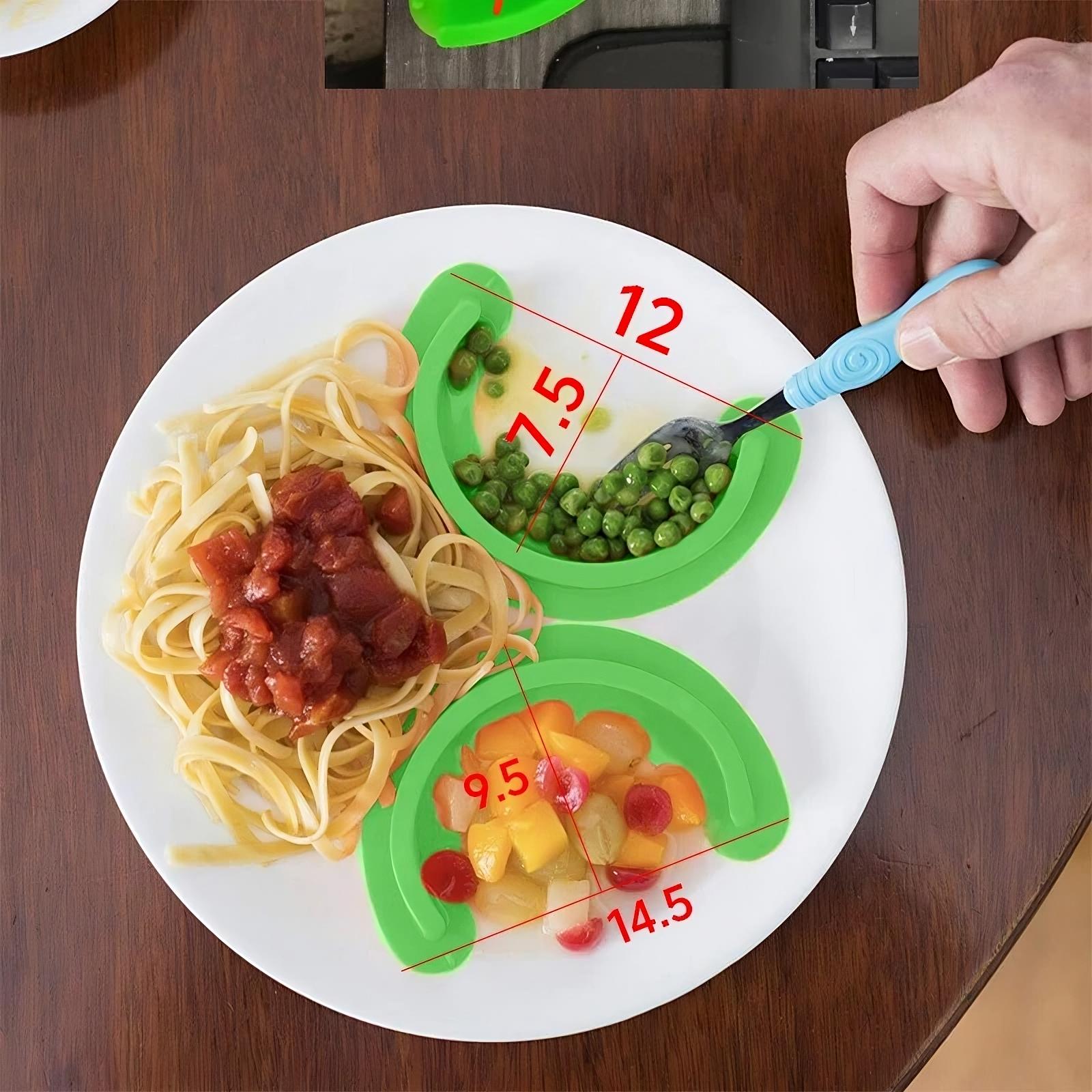 Clariom Silicone Plate Separators – BPA-Free Portion Divider (2-Pack)