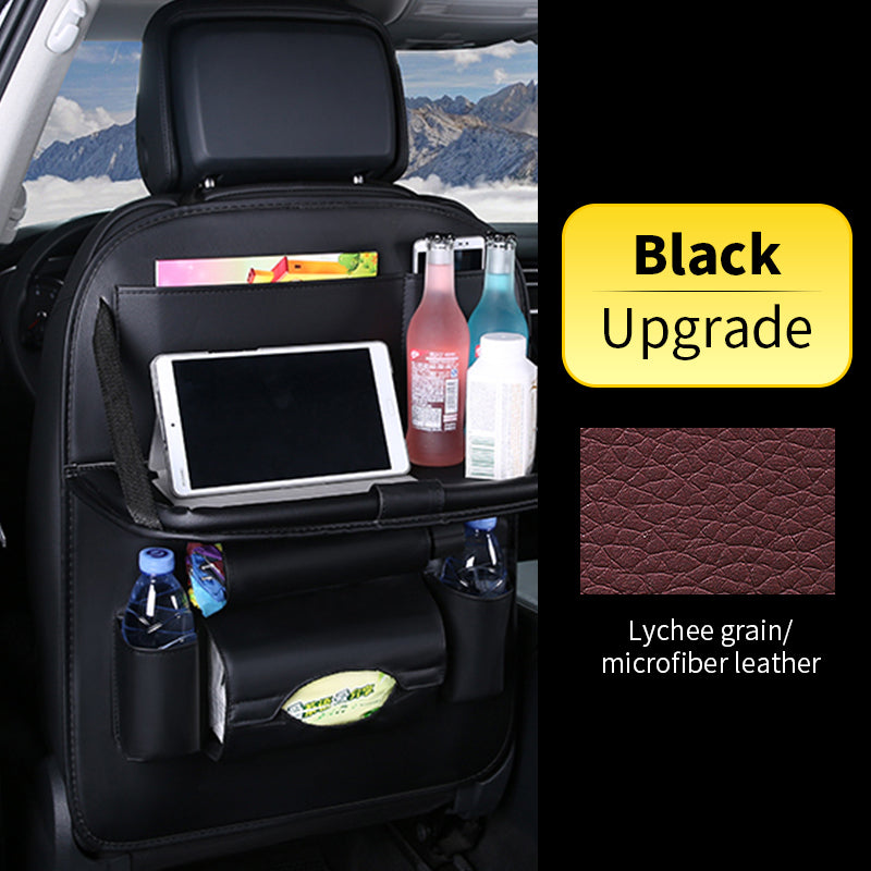 Car Back Seat Organizer with Foldable Table – Multi-Pocket Storage Bag