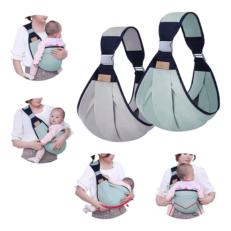 Clariom Baby Shoulder Carrier in breathable mesh design, featuring padded straps for comfort and safety.