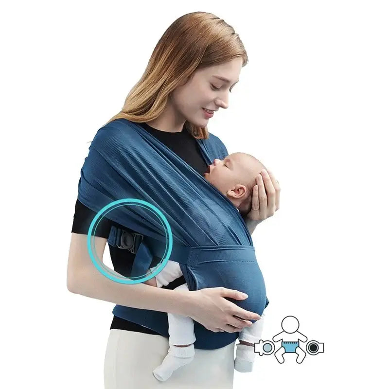 Clariom Baby Sling Carrier – Stretchy Wrap Without Rings or Buckles (35 lbs Max)