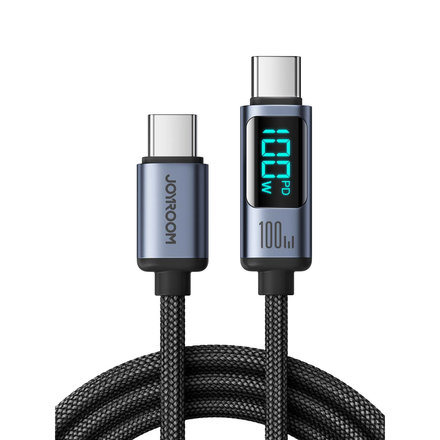Clariom USB-C Cable with LED Display – 100W Fast Charging & Data Sync