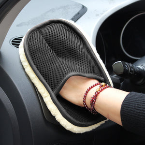 Car Wash Wool Gloves – Premium Soft Scratch-Free Cleaning Mitts