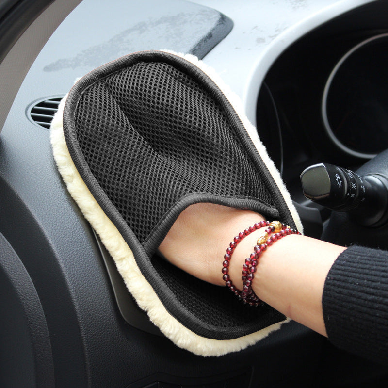 Car Wash Wool Gloves – Premium Soft Scratch-Free Cleaning Mitts