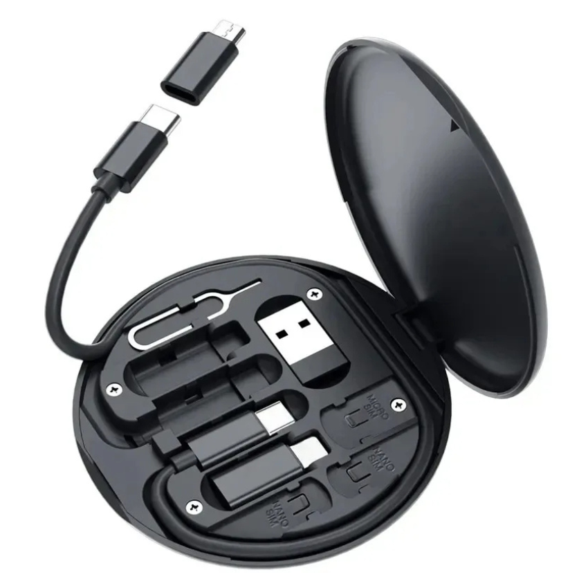 Clariom Charging Kit – USB-C, iOS, Micro USB + SIM Tool Case