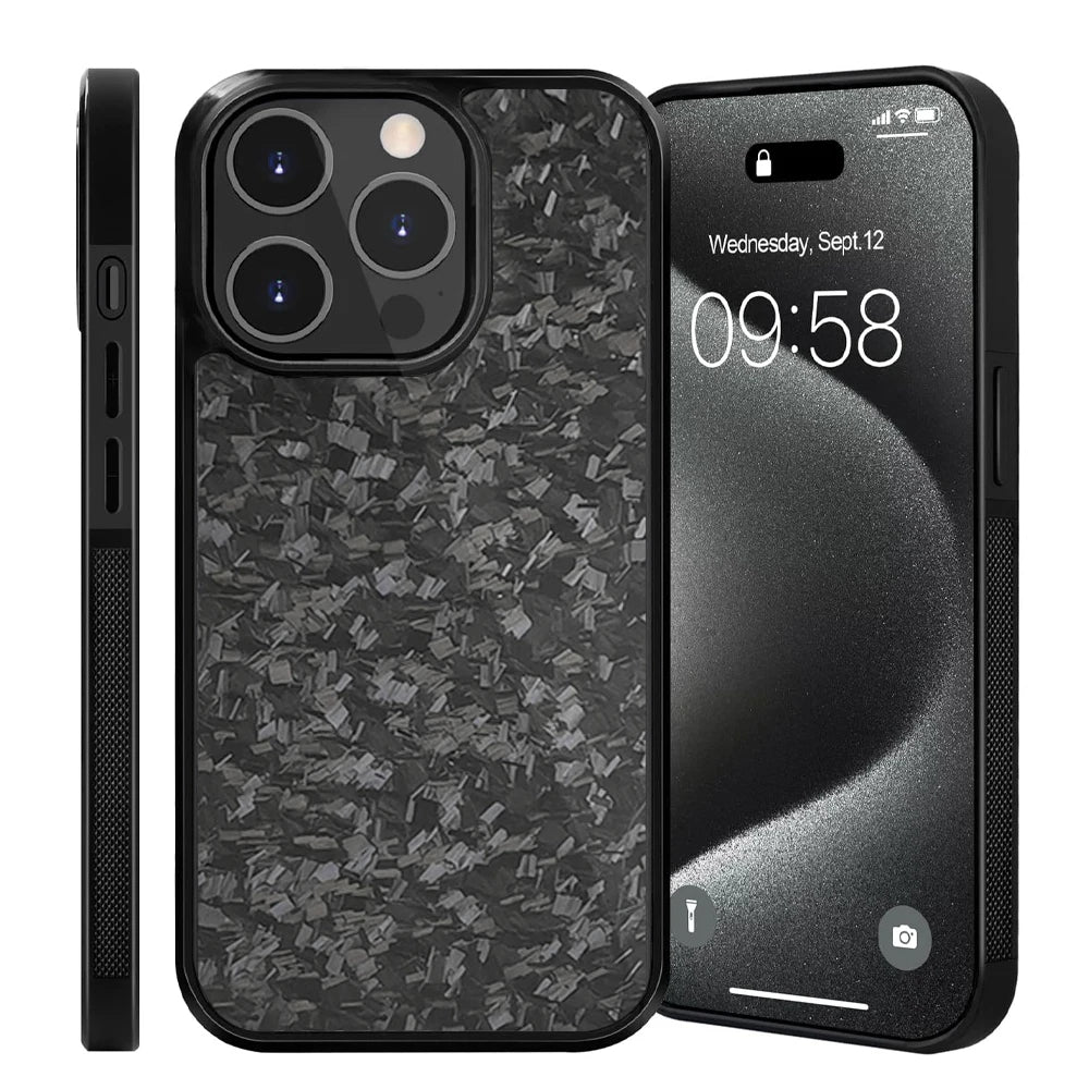 Clariom Forged Carbon iPhone Case – Magnetic Mount Ready & Shock-Resistant TPU