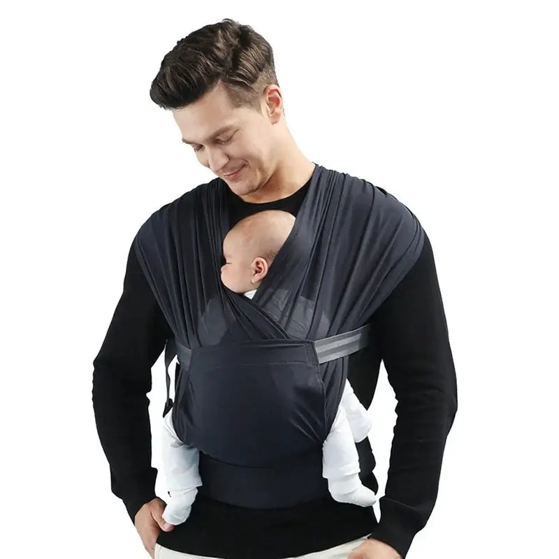 Clariom Baby Sling Carrier – Stretchy Wrap Without Rings or Buckles (35 lbs Max)