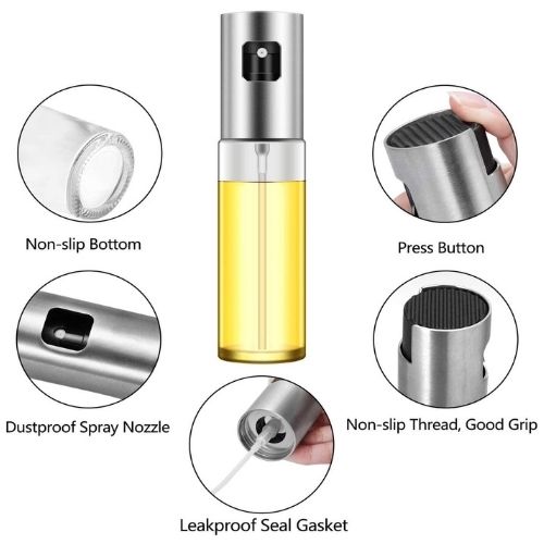 Clariom Cooking Oil Sprayer – Stainless Steel Bottle for Precise Control