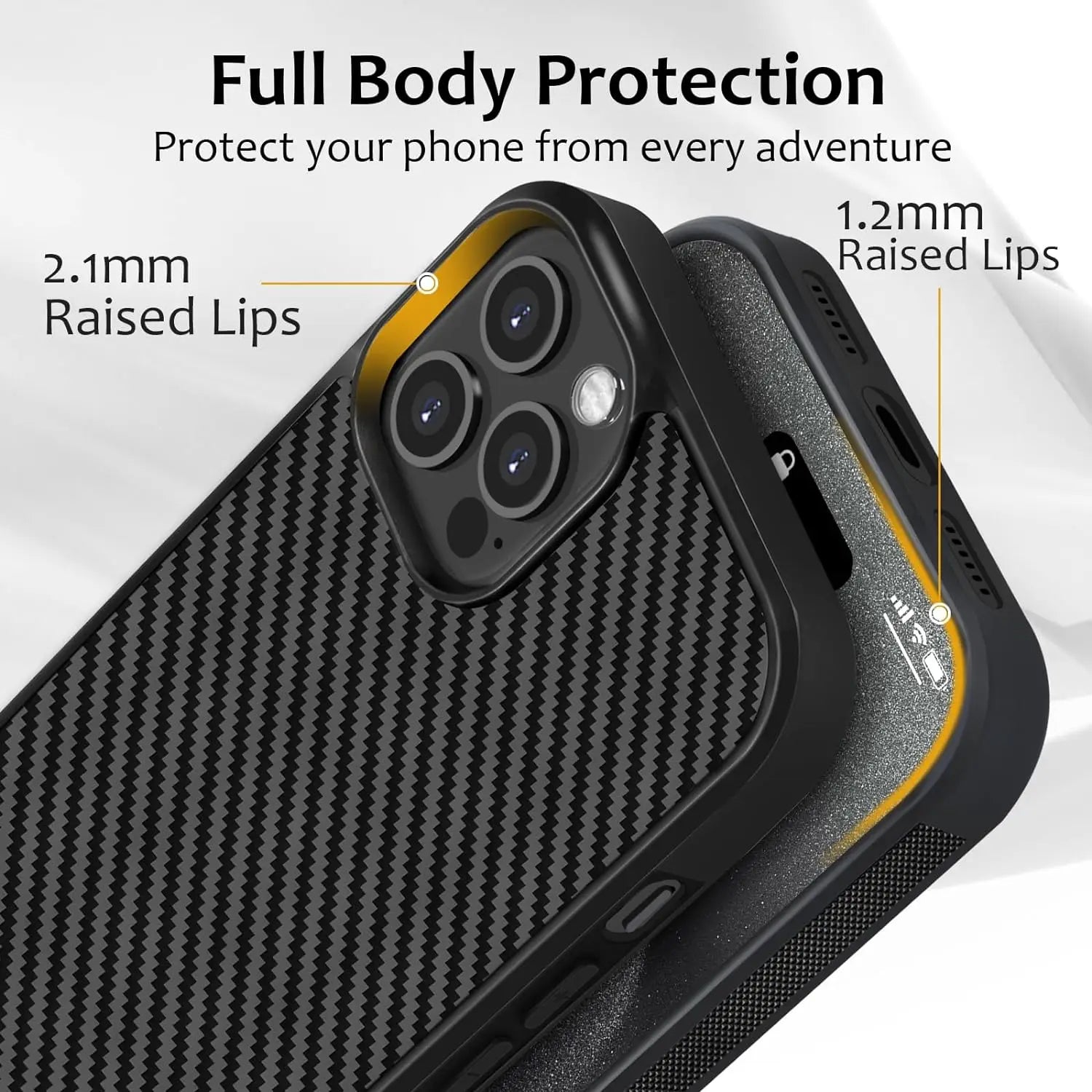 Clariom Forged Carbon iPhone Case – Magnetic Mount Ready & Shock-Resistant TPU