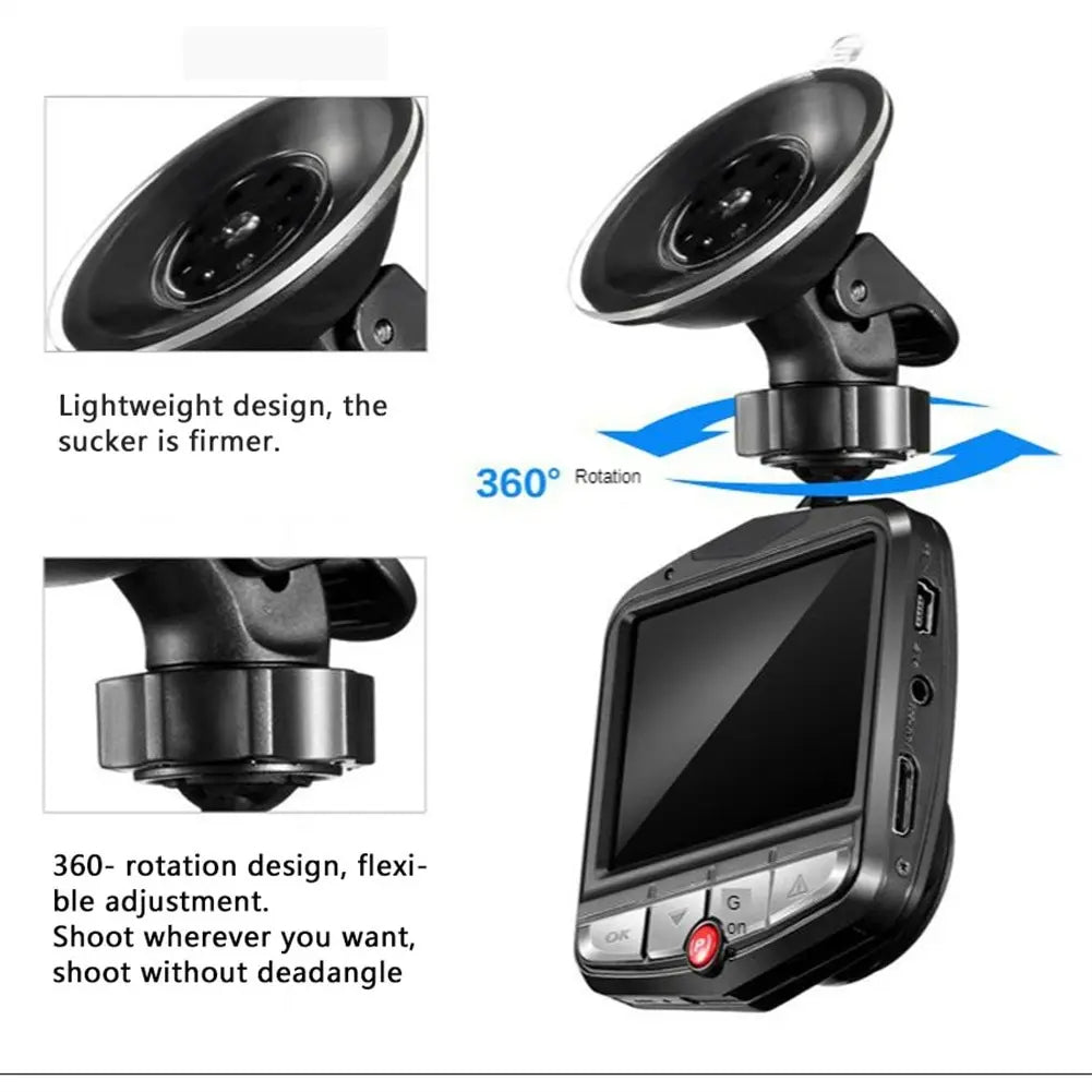 Car DVR Dashcam – Full HD 1080P Front & Rear Camera with DVR Recorder