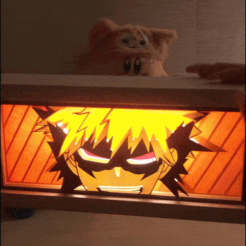 Clariom Anime Light Box – LED Shadow Art with Remote & Wooden Frame