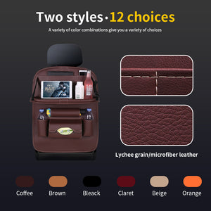 Car Back Seat Organizer with Foldable Table – Multi-Pocket Storage Bag