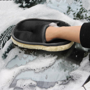 Car Wash Wool Gloves – Premium Soft Scratch-Free Cleaning Mitts