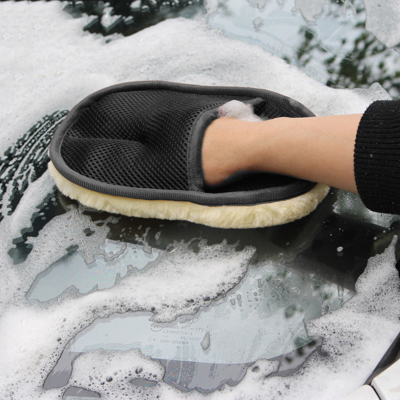 Car Wash Wool Gloves – Premium Soft Scratch-Free Cleaning Mitts