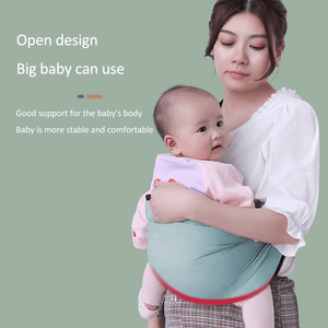 Mother using Clariom Baby Shoulder Carrier with baby for safe, comfortable and stable support.