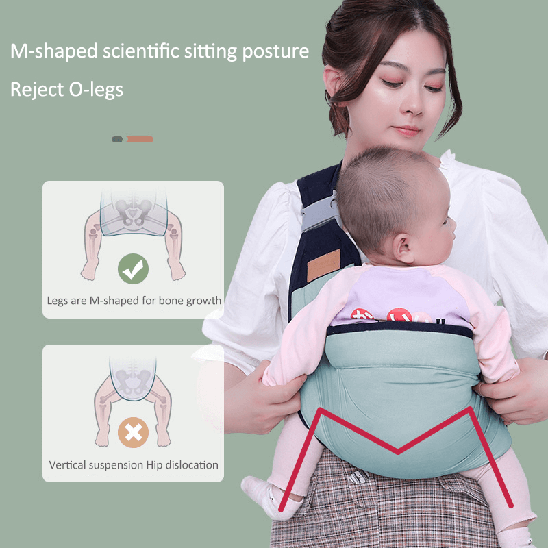 Mother using Clariom Baby Shoulder Carrier with baby for safe, comfortable and stable support.