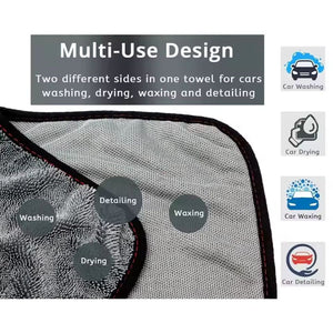 1200GSM Microfiber Twist Towel – Ultra-Absorbent Car Drying Cloth
