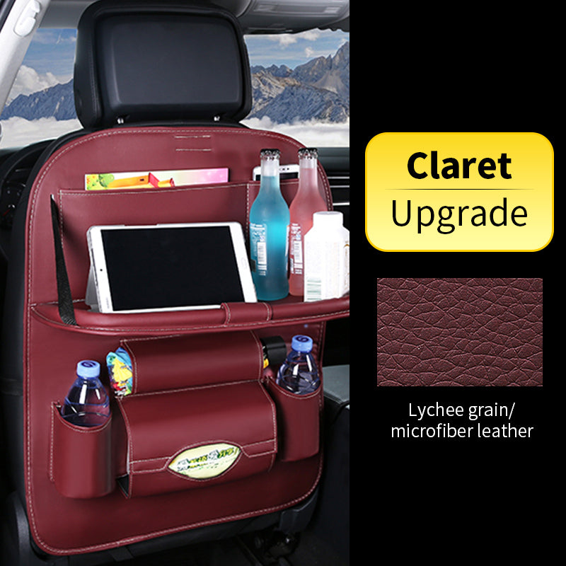 Car Back Seat Organizer with Foldable Table – Multi-Pocket Storage Bag