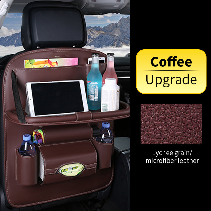 Car Back Seat Organizer with Foldable Table – Multi-Pocket Storage Bag