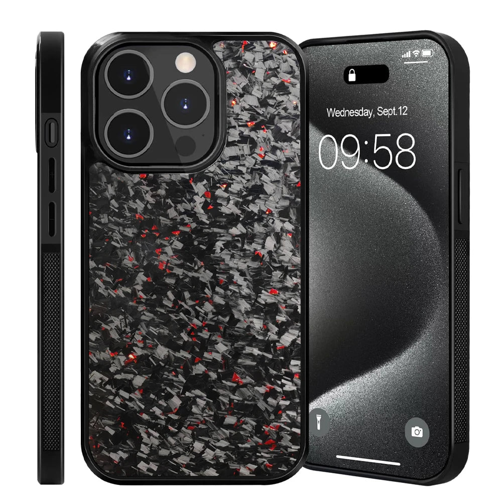 Clariom Forged Carbon iPhone Case – Magnetic Mount Ready & Shock-Resistant TPU